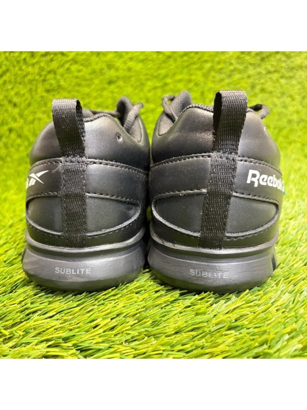 Reebok Sublite Cushion Womens Size 9.5 Black White Alloy Toe Safety Work Shoes